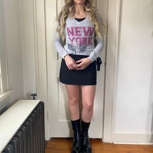 Vintage 90s y2k grey thermal longsleeve Henley top